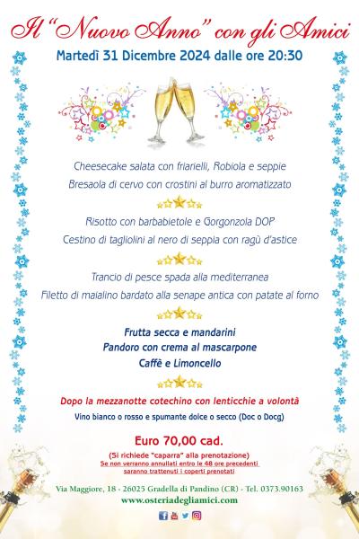 Menu Capodanno 2024